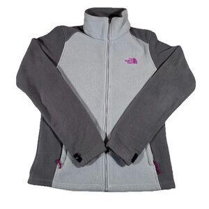 The North Face Full Zip Grey Two Tone Fleece Jacket Women's S/P